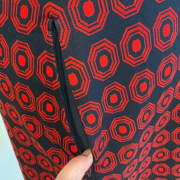 Tory Burch Sports Jacquard Color Block Dress Red and Navy Size XSmall - Picture 6 of 11